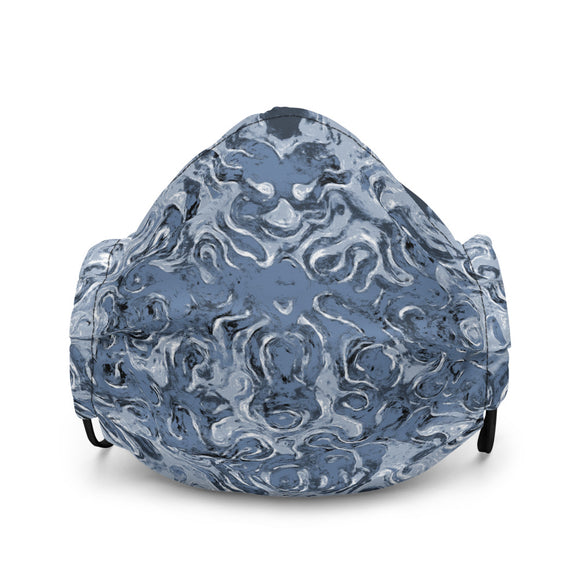 Blue Paisley Premium face mask