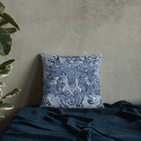 Blue Paisley Premium Pillow