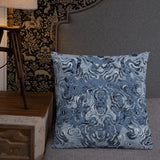 Blue Paisley Premium Pillow
